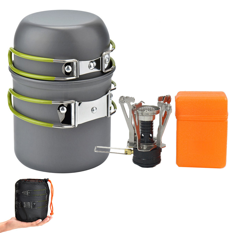 camping pot stove set cooking utensils and equipment H004