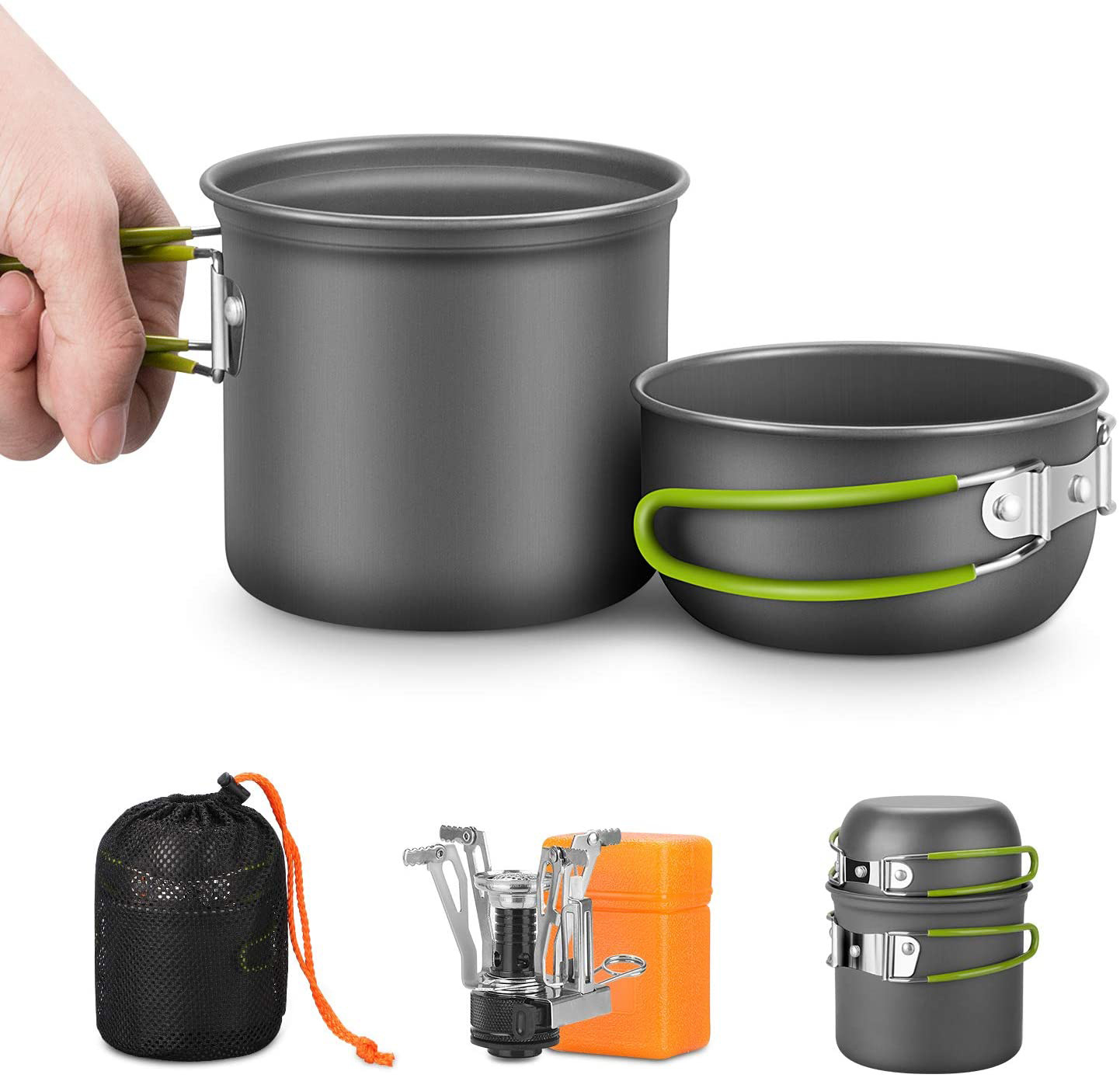 camping pot stove set cooking utensils and equipment H004