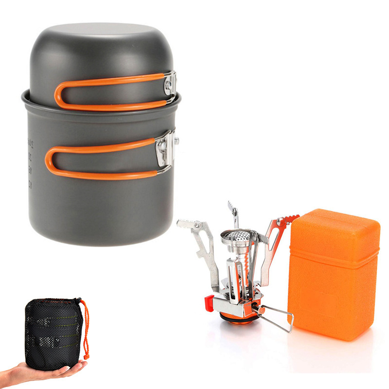 camping pot stove set cooking utensils and equipment H004