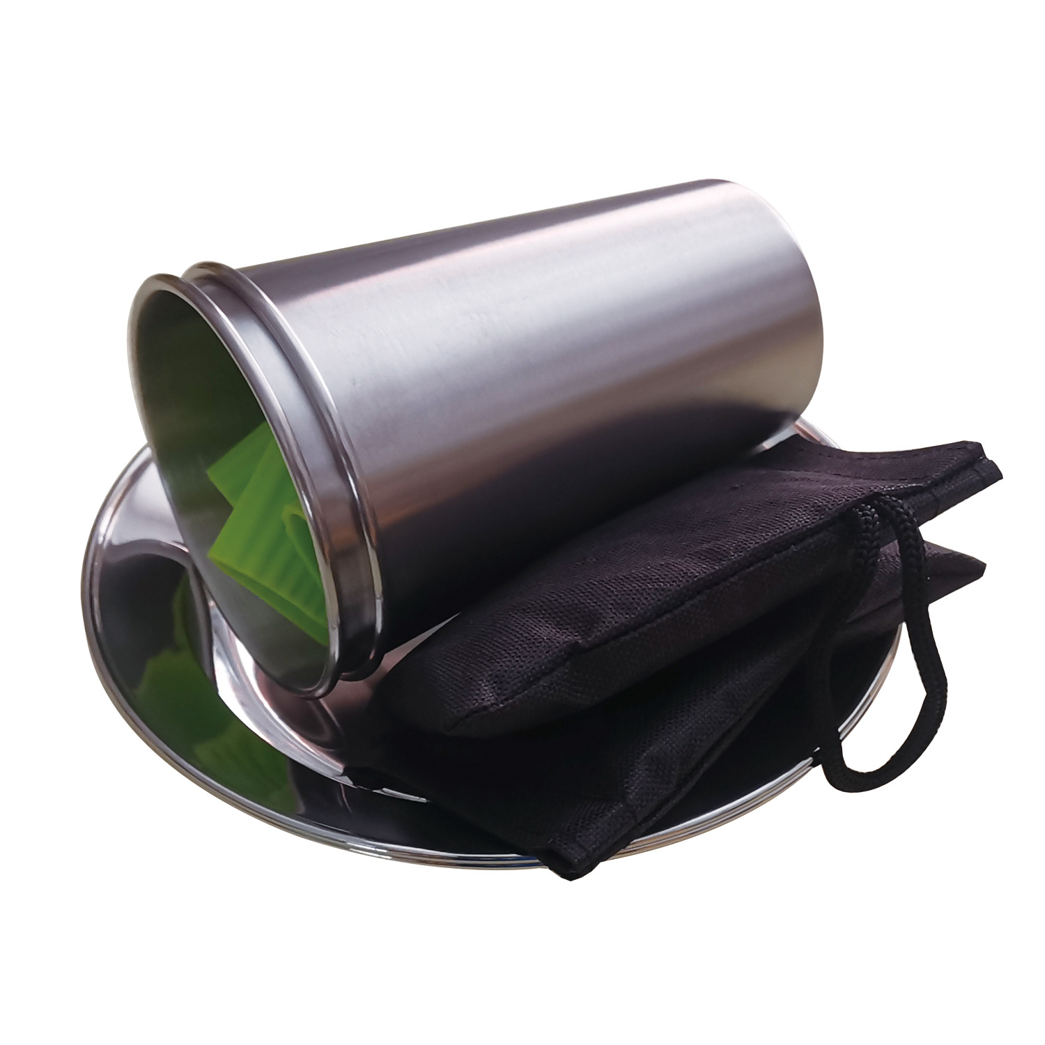  New 2-Person Portable Stainless Steel Cookware Dinner Plate Set H014