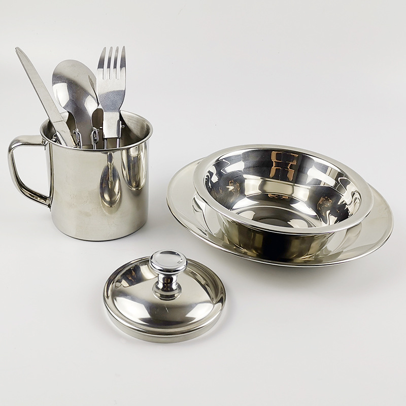 New Single Portable Stainless Steel Cookware Combo H006