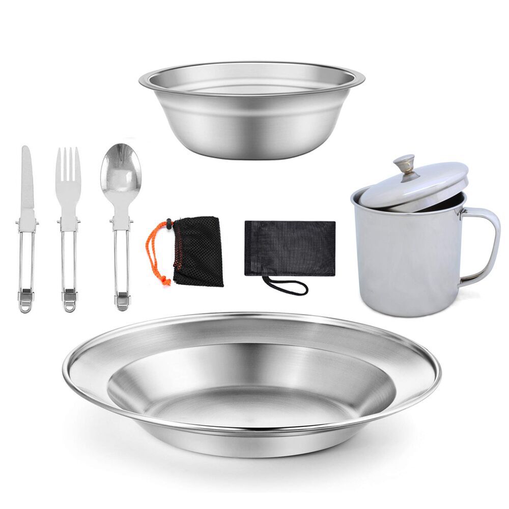 New Single Portable Stainless Steel Cookware Combo H006