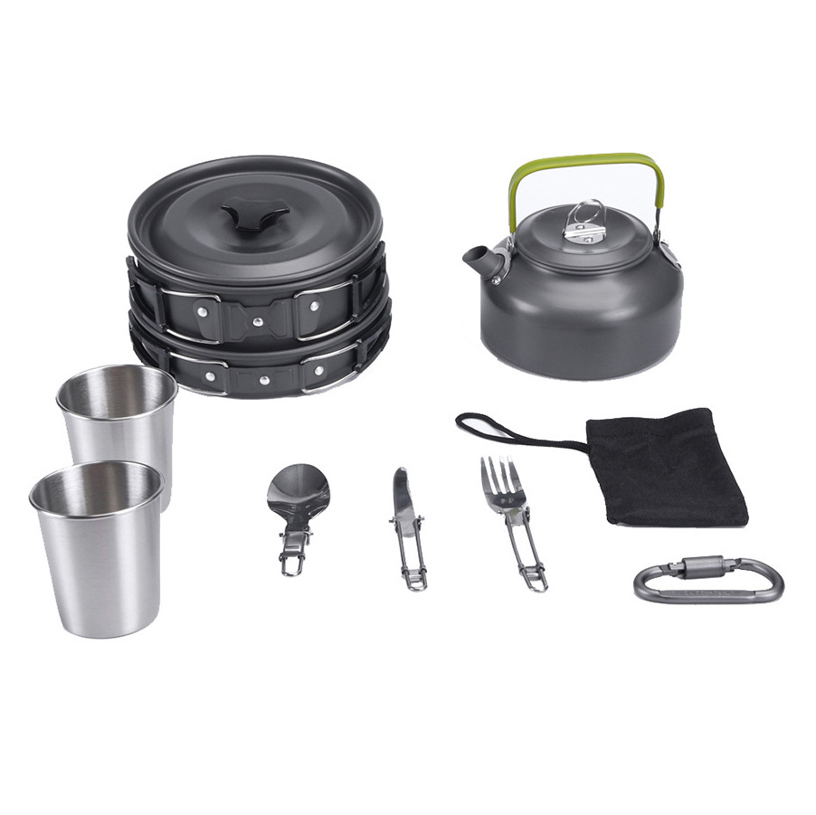 Portable Outdoor Pot and Teapot Package for 2-3 People H005