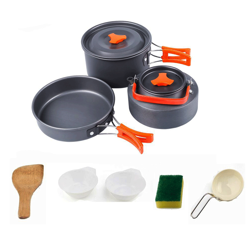 Portable Outdoor Pot and Teapot Package for 2-3 People H005