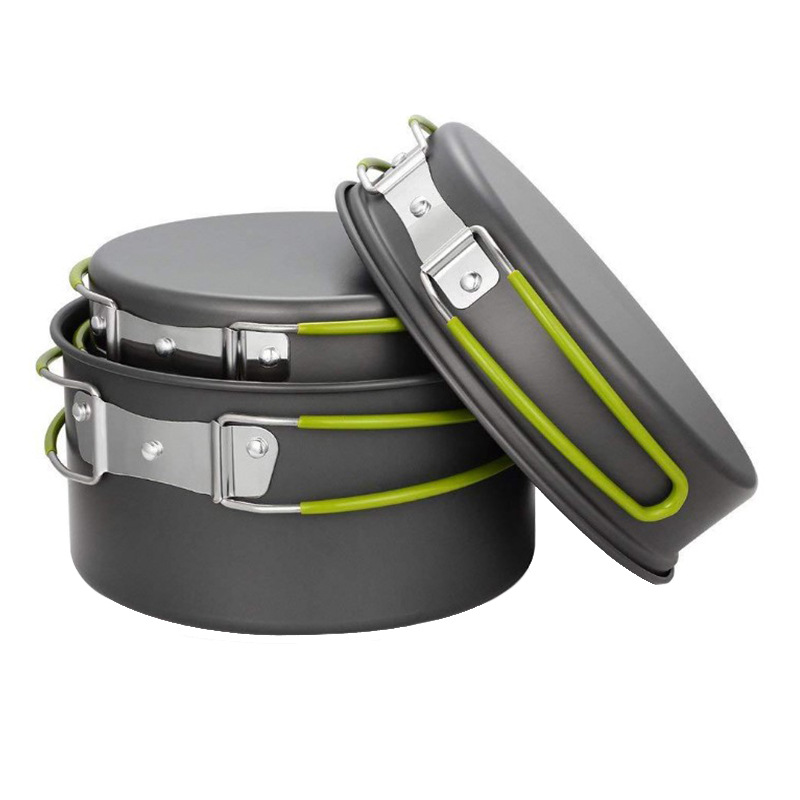 Aluminum Alloy Cookware Set Picnic BBQ Pot Camping Cookware H079