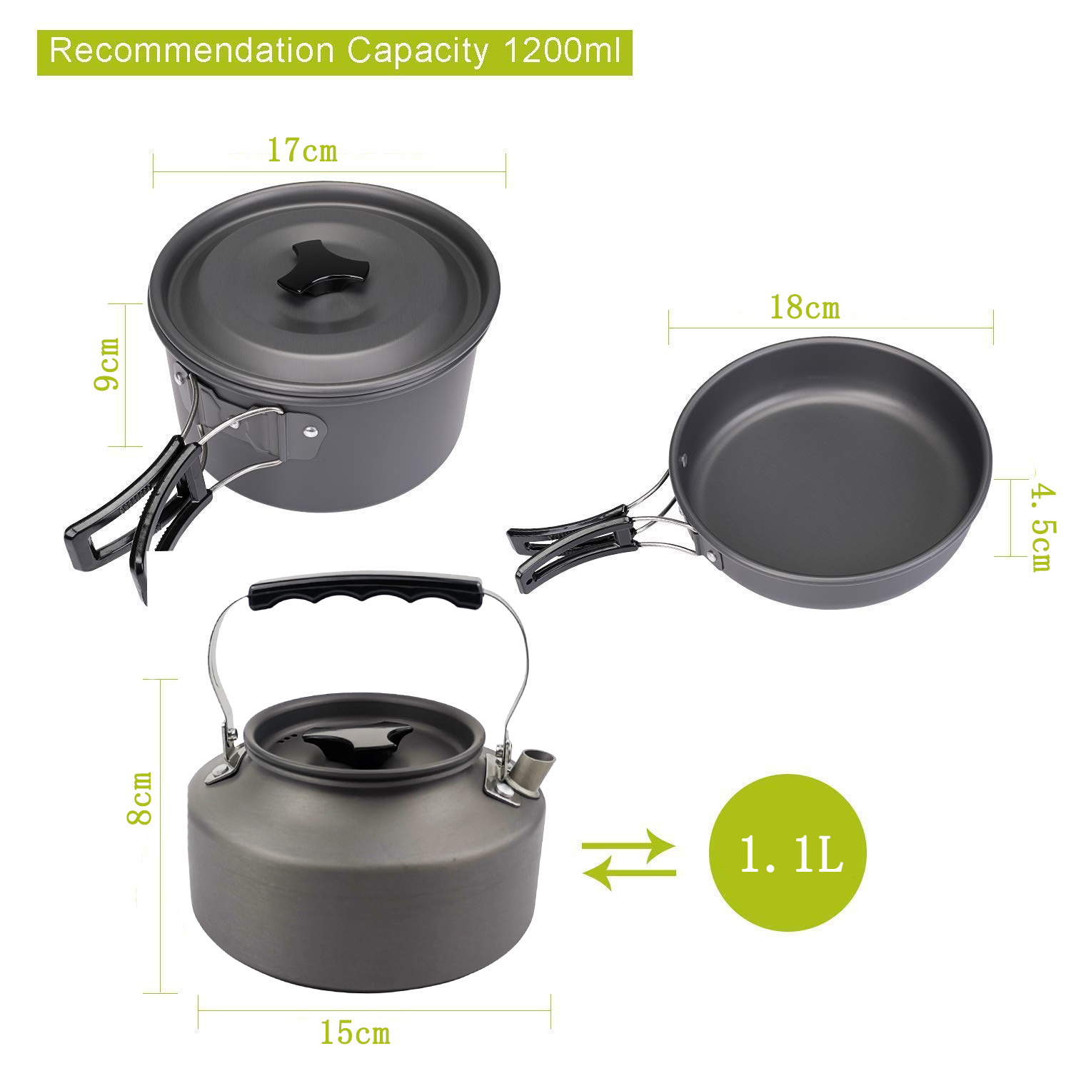 camping kettle three piece set H034