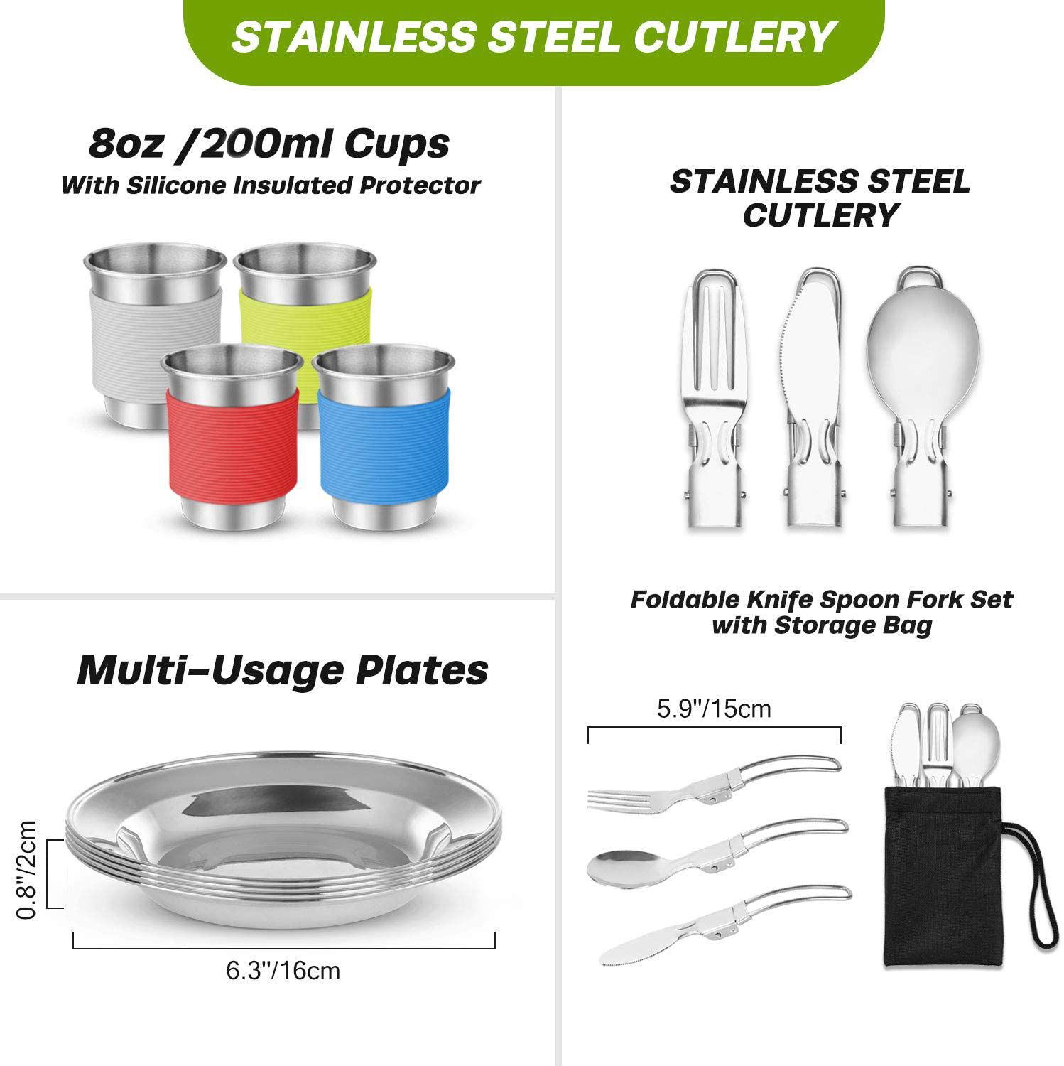 Camping Pot 4-5 People Portable Picnic Cooking Kettle Set H089