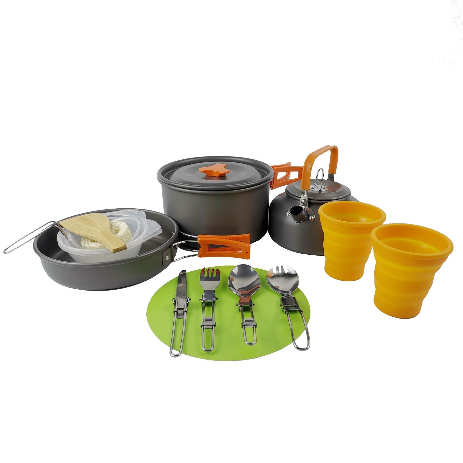 Camping Teapot Tableware Set Portable Camping Pot Camping Cookware H074
