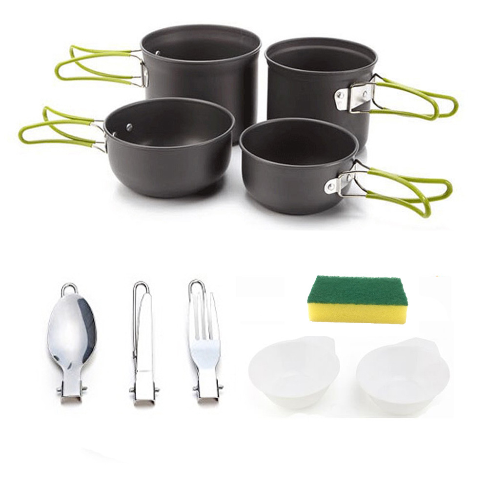 Cooking pot cooking utensils set camping tea portable aluminum alloy pot H075