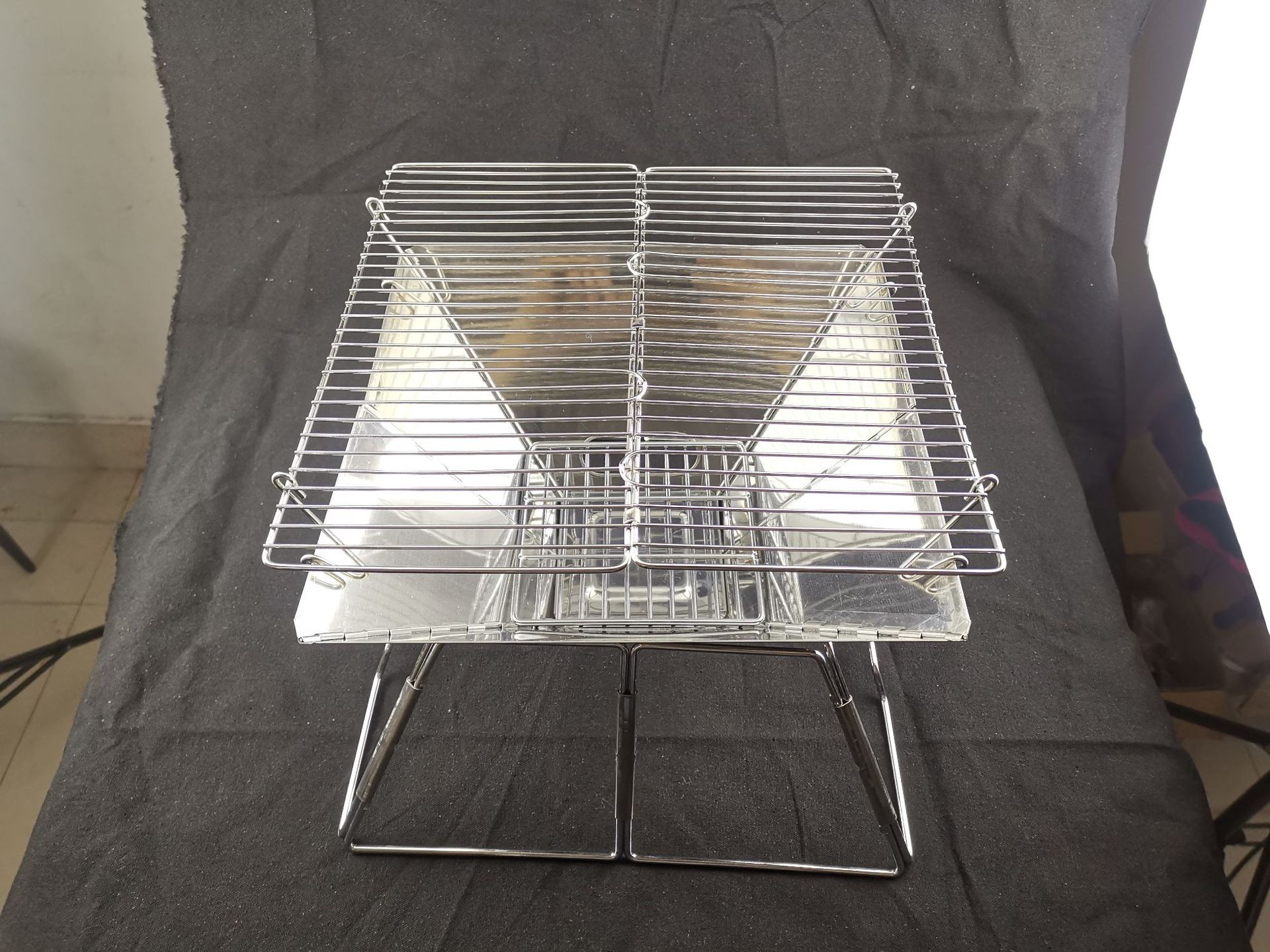 Liftable barbecue grill camping firewood stove H105