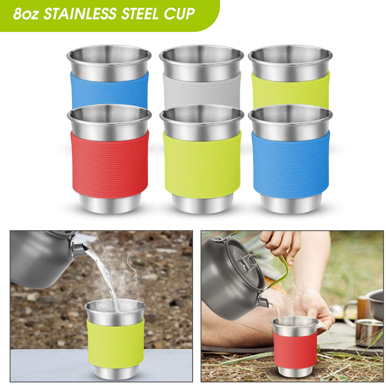 Pot set 5-6 people camping pot portable cooking utensils set H088