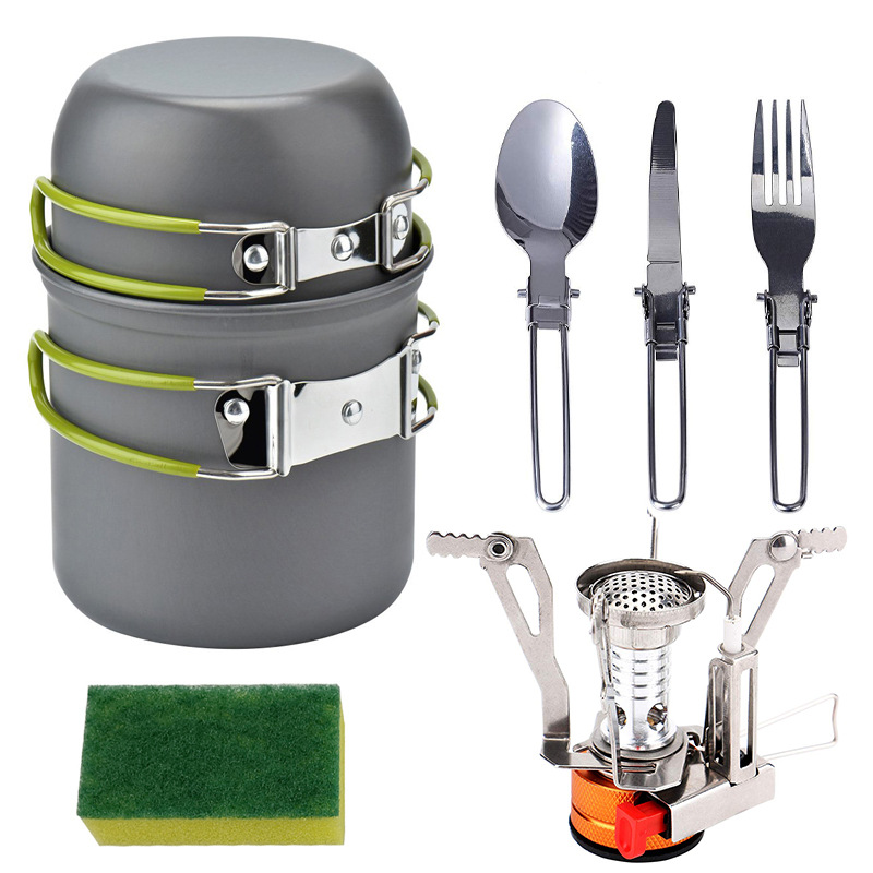 Single cooker 1-2 people outdoor aluminum alloy picnic set H032