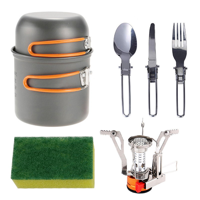 Single cooker 1-2 people outdoor aluminum alloy picnic set H032