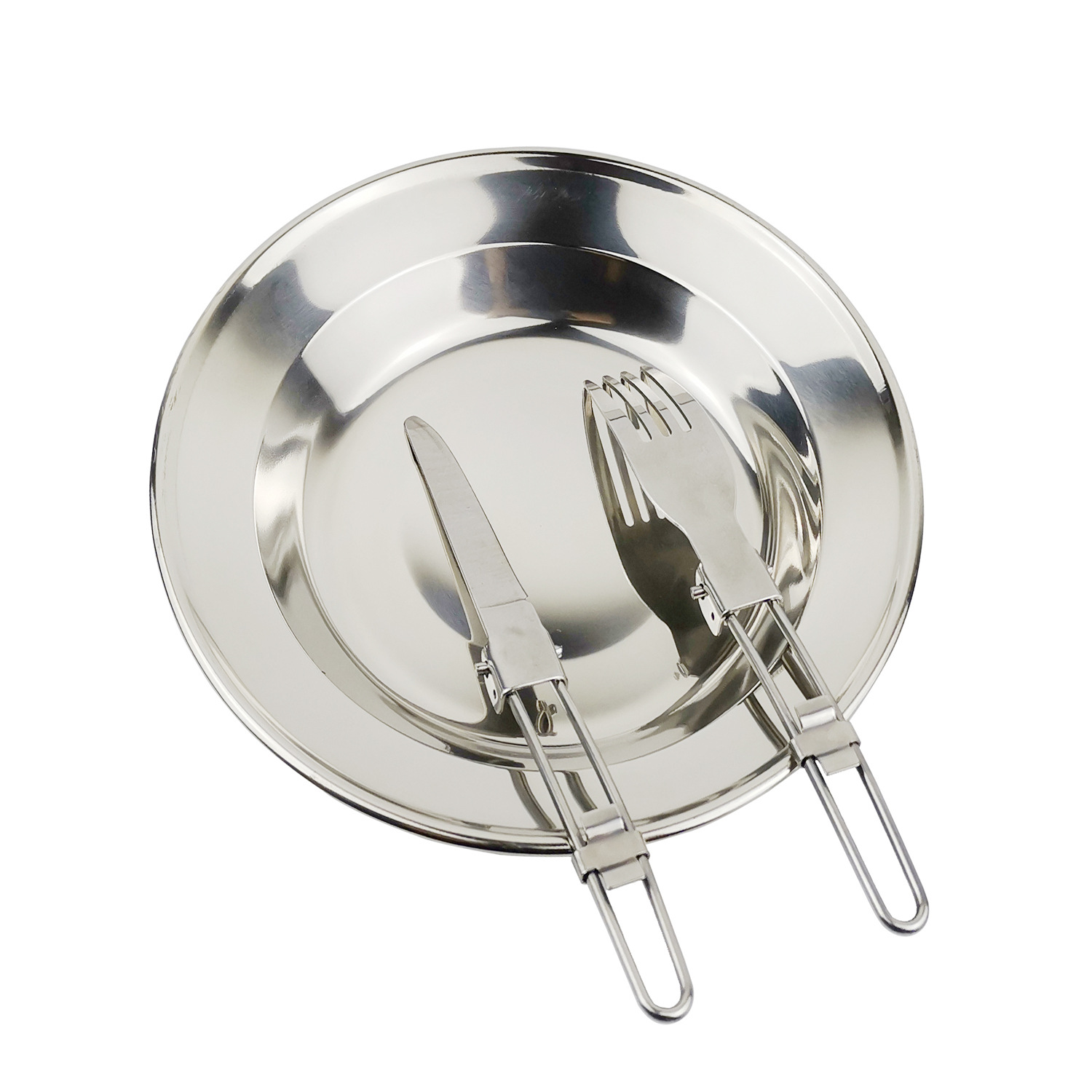 Stainless Steel Cookware Set 1-2 People Hiking Picnic BBQ H103