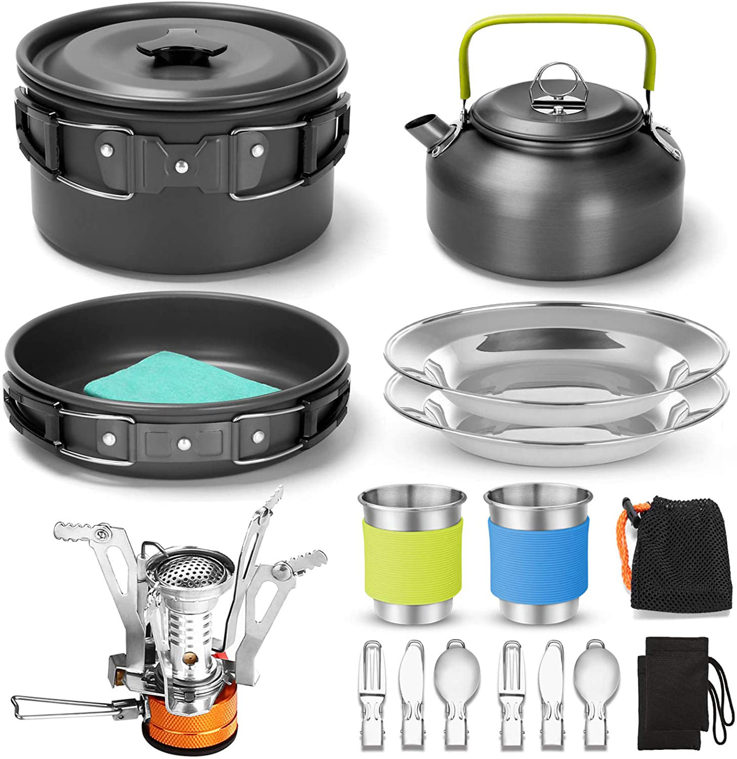 Stove set pot teapot combination picnic barbecue pot utensils H051