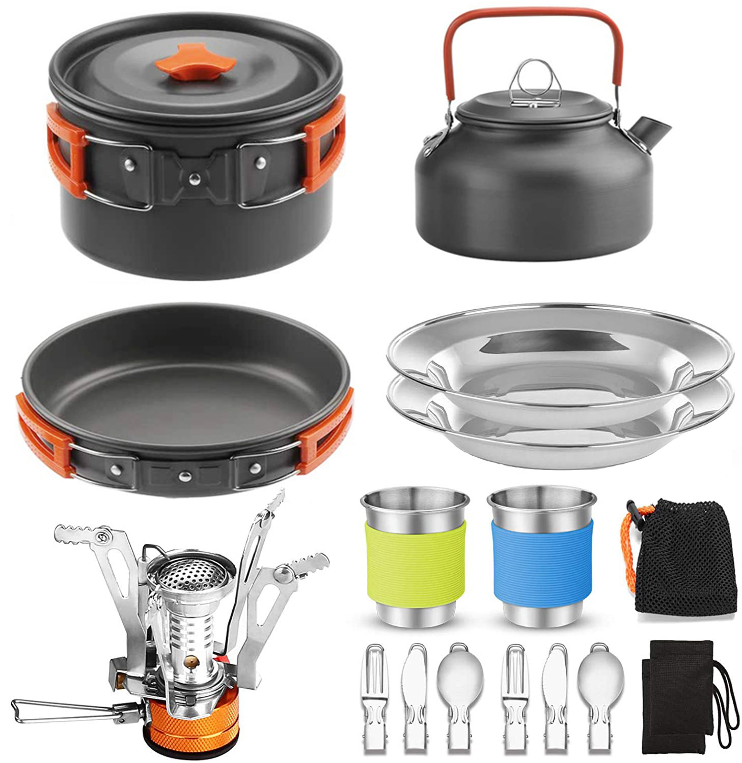 Stove set pot teapot combination picnic barbecue pot utensils H051